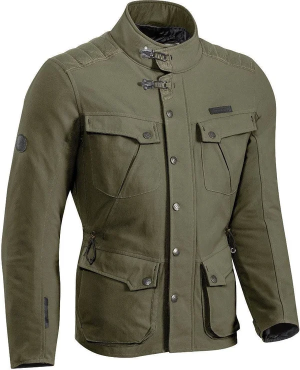 Ixon Exhaust Motorcycle Textile Jacket - green-brown, Size M