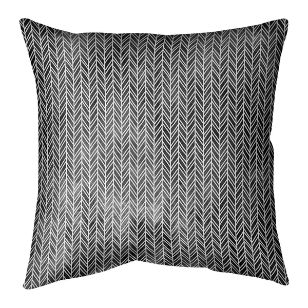 Porch & den Agaard Herringbone Pattern Throw Pillow - 14 x 14 - Pink & Orange - Cotton