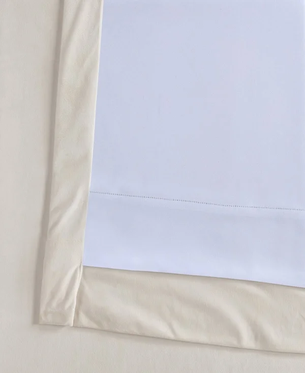 Ivory Velvet Blackout Extra Wide Curtain PANEL - Beige