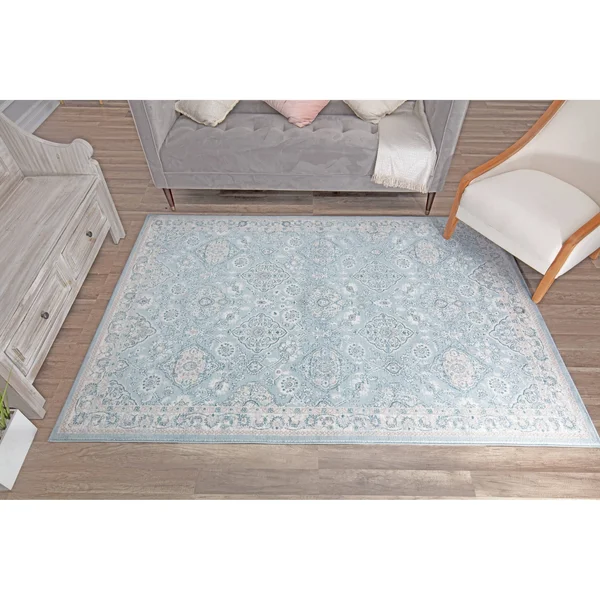 Rugs America Laurel Garden Gray 5 ft. x 7 ft. Area Rug