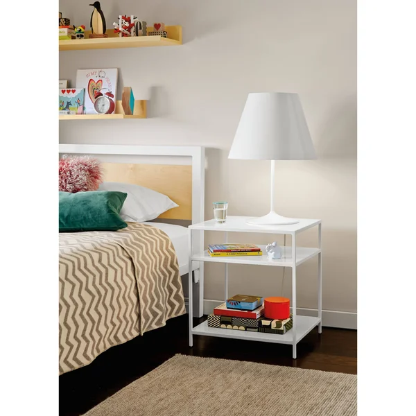 Room & Board, Modern Slim End Table w/ Shelves 10D 24W 24H in Graphite Black