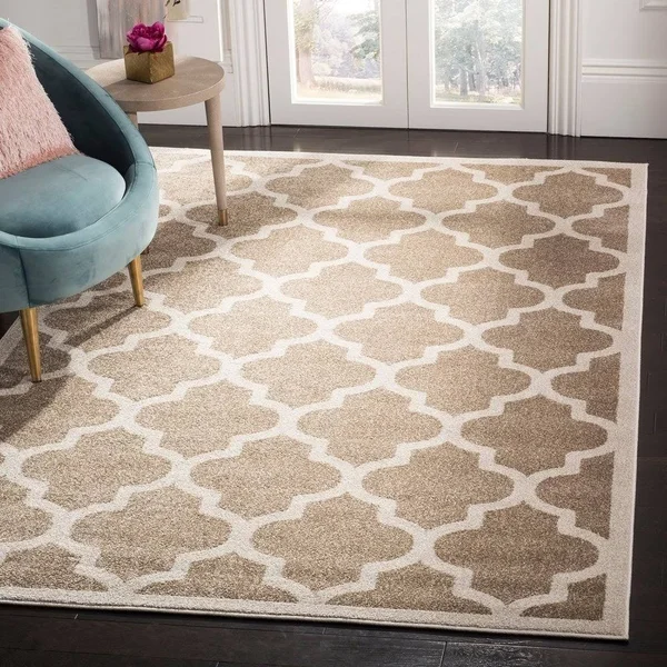 Safavieh Amherst AMT420Q Light Blue - Navy Rug 7& x 7& Round