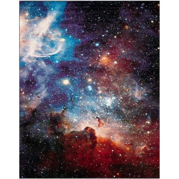Safavieh Galaxy GAL109P 5&3x22 x 5&3x22 Round Purple - Multi Area Rug