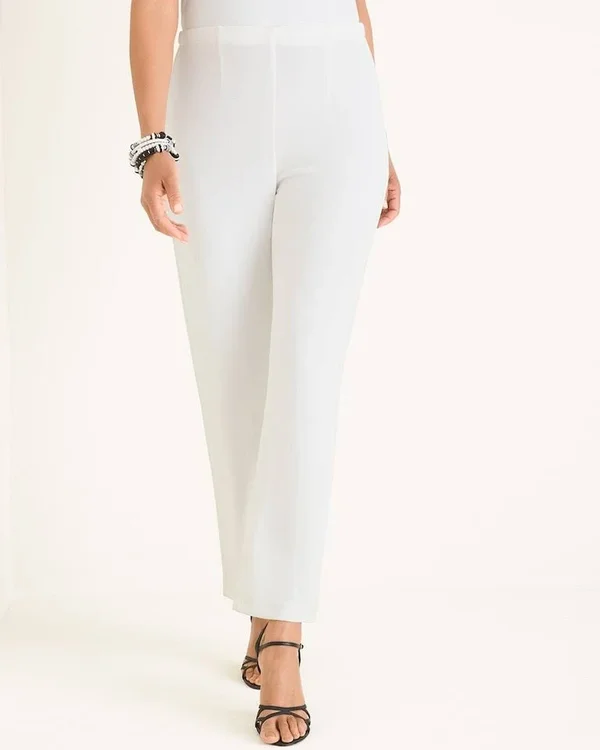 Chico&s Women's Travelers Classic No Tummy Pants - Winter Drift