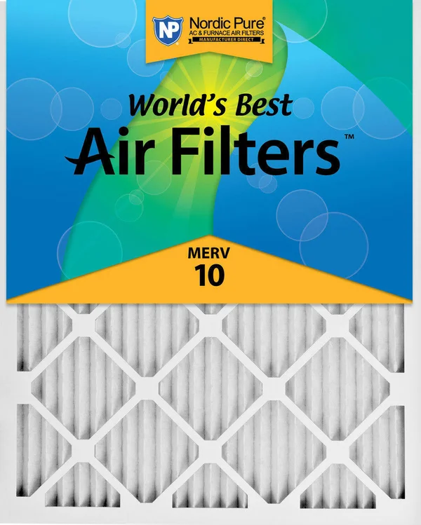 Nordic Pure 20x25x1 MERV 10 Pleated AC Furnace Air Filters 6 Pack