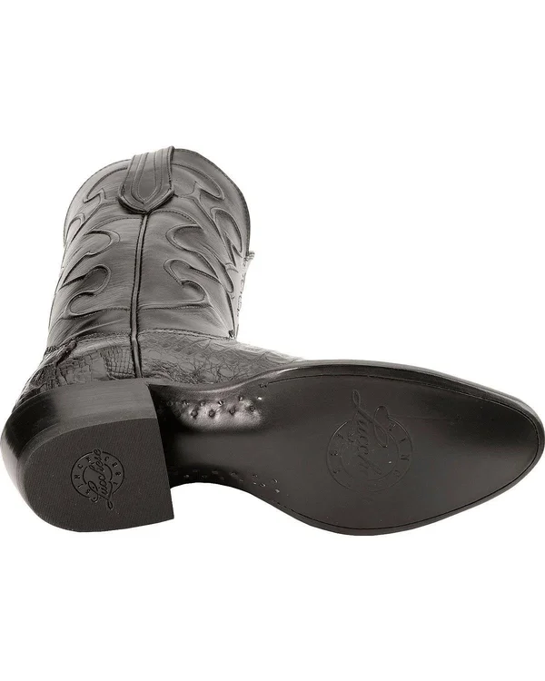 Lucchese Men's Charles Belly Crocodile Exotic Western Boots - Black (10.5)