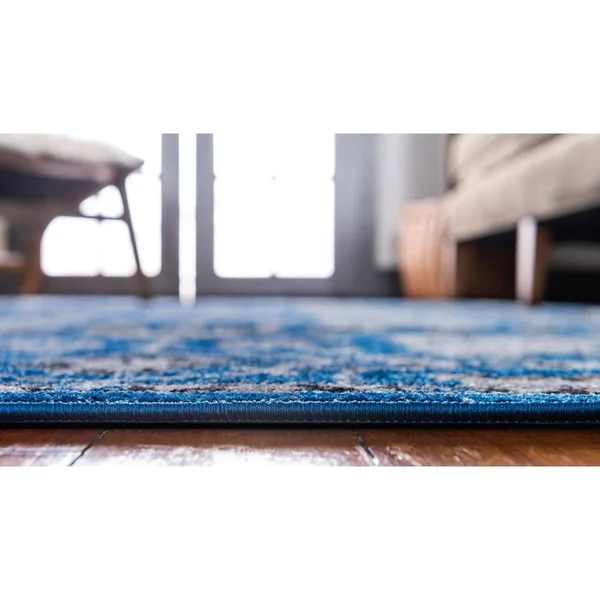 Unique Loom Amelia Tradition Area Rug (9& x 12& - Blue)