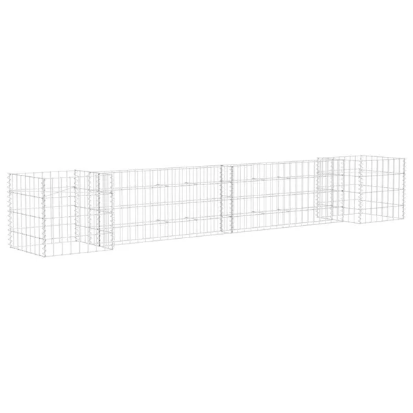 vidaXL H-Shaped Gabion Planter Steel Wire 223.6x22x15.7x22x47.2x22