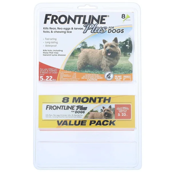 Frontline Plus Flea and Tick Treatment for Dogs 8 Doses
