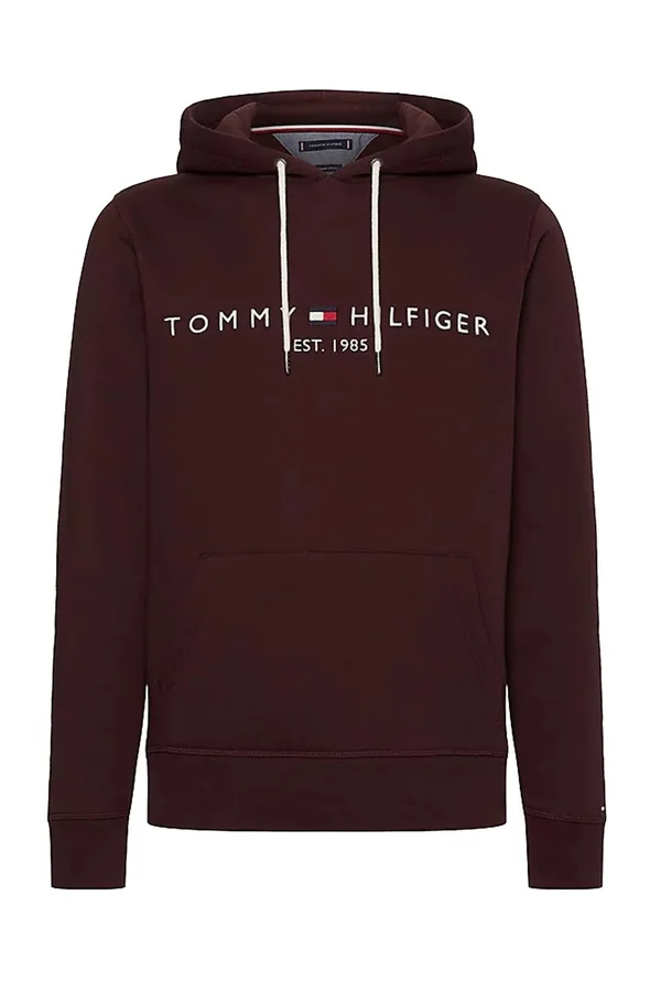 Tommy Hilfiger Logo Hoodie Burgundy