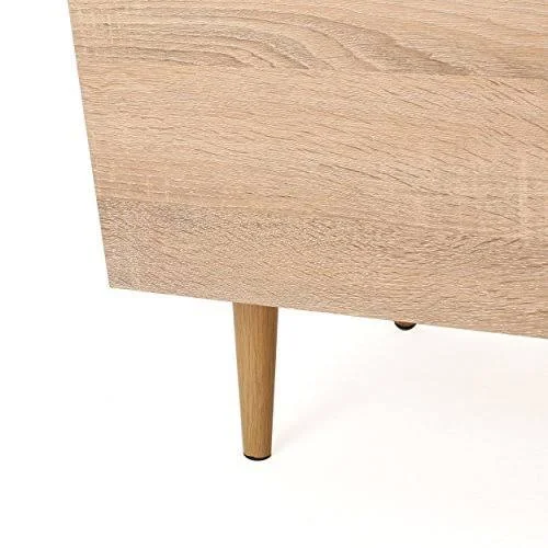 Aldrige Wood TV Stand Oak Finish