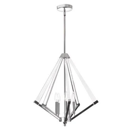 Dainolite ALT-225C-PC 5Lt Chandelier Polished Chrome with Acrylic Arms, Silver