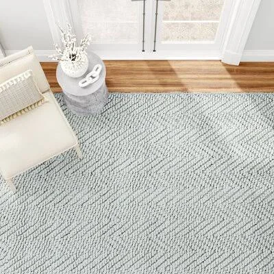 Honesdale Chevron Handmade Flatweave Jute Gray Area Rug Rug Size: Runner 2& x 7&6x22