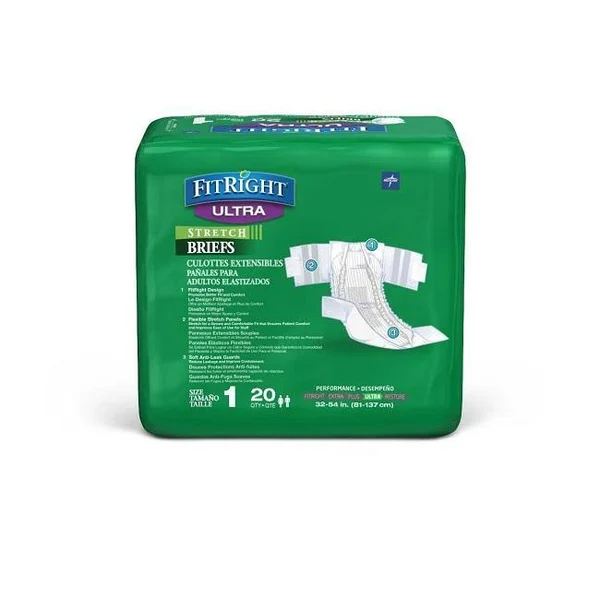 Medline FITSTRETCHU2 FitRight Stretch Ultra Brief