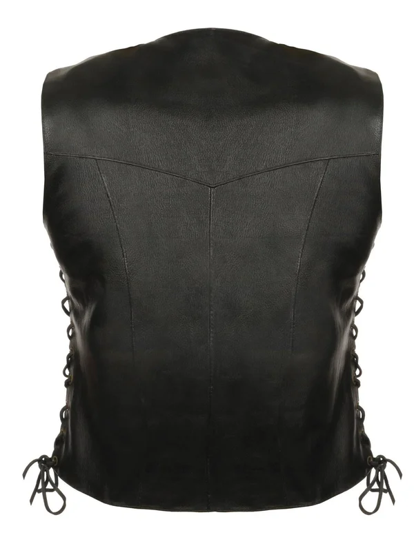 Milwaukee Leather Women's Classic Side Lace Four Snap Vest