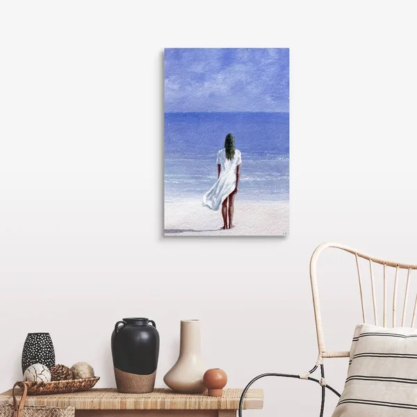 Girl on Beach - 1995, Canvas Wall Art, 20x30, Great Big Canvas