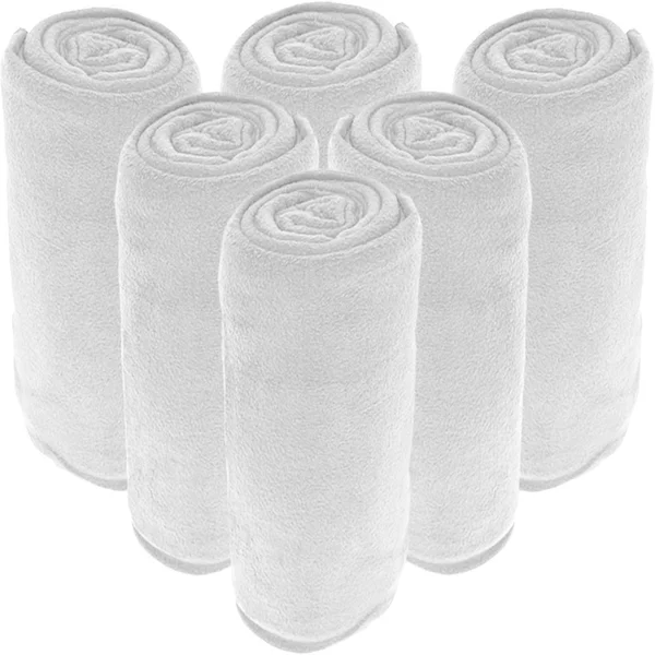 Bare Home Wholesale Microplush Blankets - Fleece Bed Blanket Bulk Pack - King - White - 6 Pack