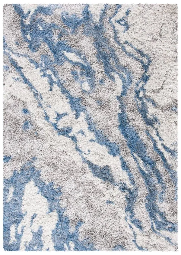 Safavieh Horizon Shag Mukades Flokati Rug - 5&3x22 x 7&7x22 - Grey/Blue