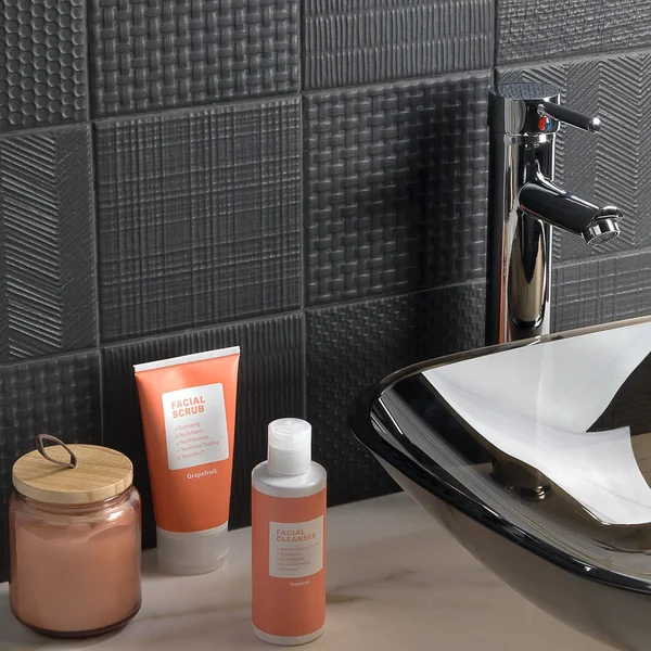 Tilebar Sacramento Decor Ink 6x6 Matte Porcelain Tile