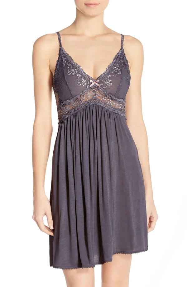 Eberjey Colette Chemise Pebble