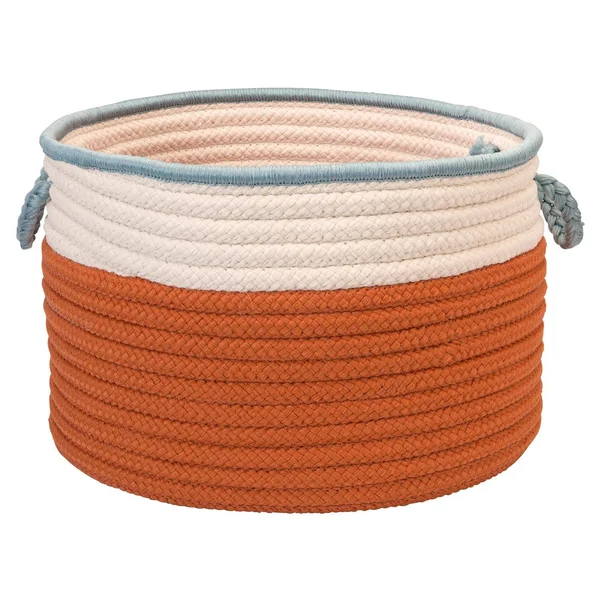 Colonial Mills in The Band Orange & Light Blue 18x22x12x22 Storage Bins