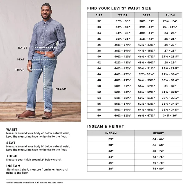 Levi&s Big & Tall 559 Relaxed Straight Men's Jeans : 60 30