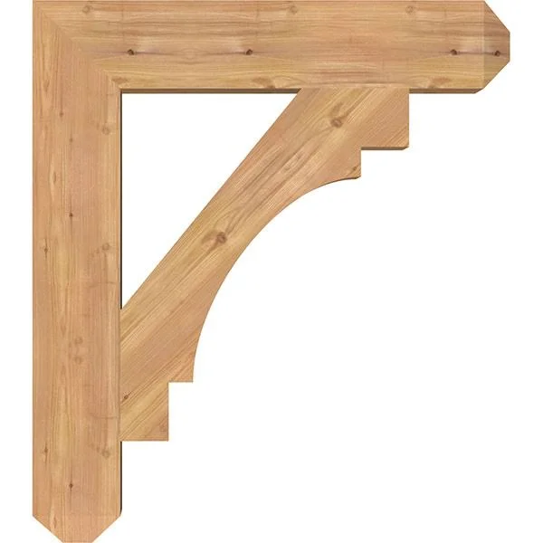 Ekena Millwork BKT06X30X34MRC04SWR 5 1/2x22W x 30x22D x 34x22H Merced Craftsman Smooth BRACKET, Western Red Cedar