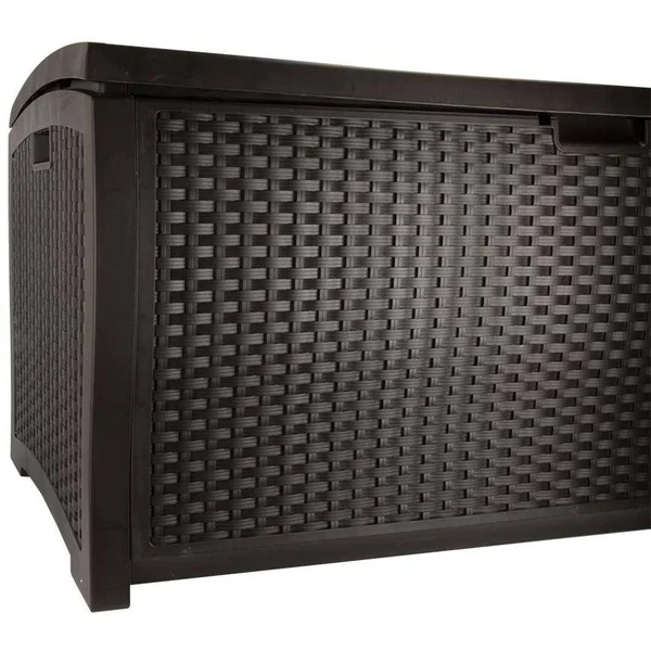 Suncast 73 Gallon Outdoor Deck Box & 99 Gallon Patio Garden Deck Box - Mocha