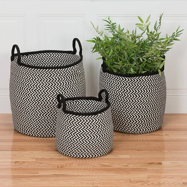 Colonial Mills Prev Basket - Taupe & Blue 15x22x15x22x15x22