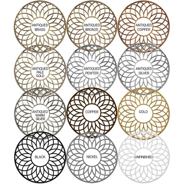Ekena Millwork CMPP28BLSBL 28x22OD x 9 3/4x22ID x 3/4x22P Blume Architectural Grade PVC Pierced Ceiling Medallion, Black