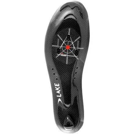 Lake CX332 Wide Cycling Shoe - Men's Black/Silver - 41.5