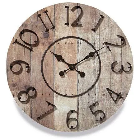 Gracie Oaks Oversized Arleigh Iconic Farmer&s 27.5&& Wall Clock