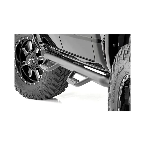 Rough Country Dodge Cab Length Nerf Steps (2019 Ram 1500 Crew Cab, 5& 7x22 Bed)