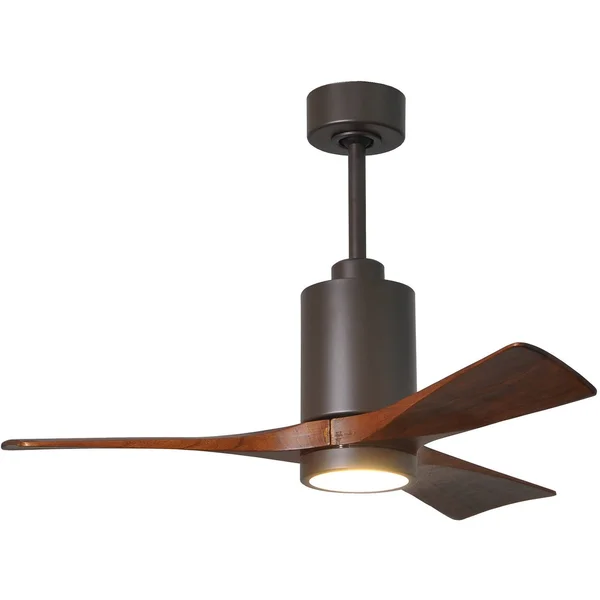 Matthews Fan Company Irene 42 inch Paddle Ceiling Fan in Brushed Nickel 3 Walnut Tone Blade - IR3-BN-WA-42