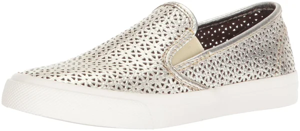 Sperry Women's Seaside Perforated Slip-On Sneakers - Platinum