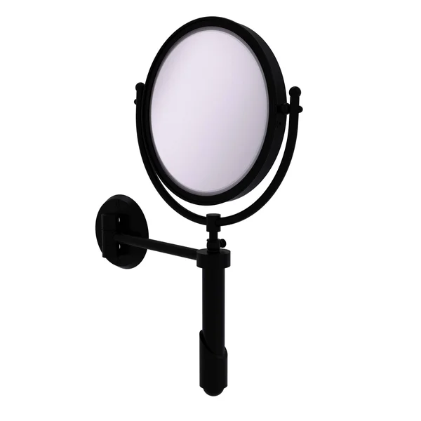 Allied Brass Soho Collection Wall Mounted Make-Up Mirror 8-in Diameter with 3X Magnification - Matte Black
