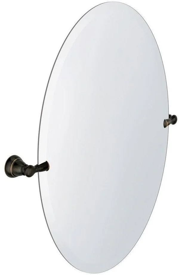 Moen Banbury 23 in. x 26 in. Frameless Pivoting Single Wall Mirror in Bronze