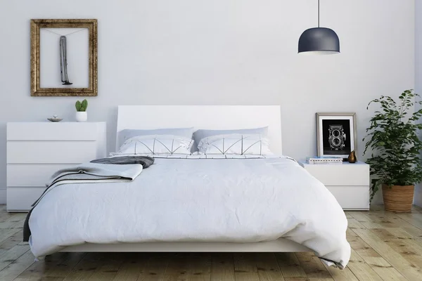 Nextera Queen Platform Bed with Storage Headboard, White