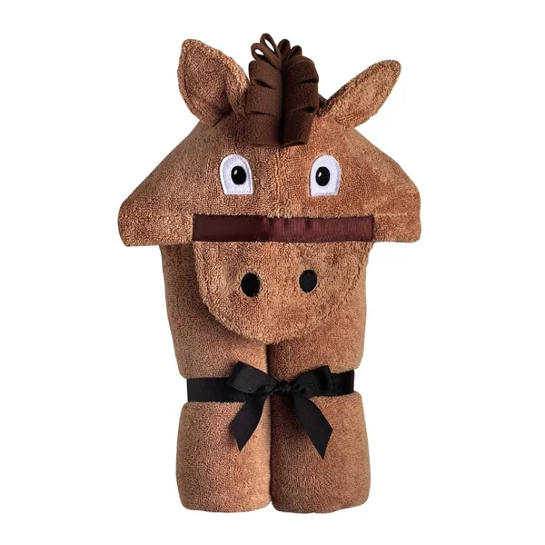 YIKES Twins Tan Horse Hooded Towel