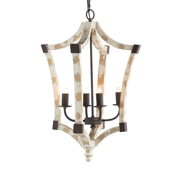 Au0026B Home Andreas Winged Chandelier - White