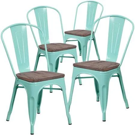 Breakwater Bay Ketchum Stackable Dining Chair (Set of 4) - Red