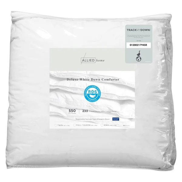 Responsible Down Standard Deluxe White Duck Down Full Queen Comforter