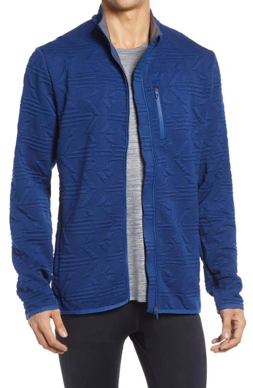 Men's Odlo Corviglia Kinship Midlayer Zip Jacket, Size XX-Large - Blue