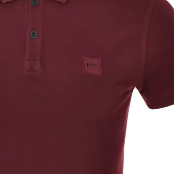 Boss Prime Polo T Shirt Burgundy