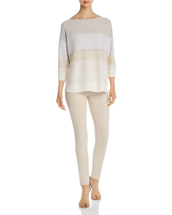 Lafayette 148 New York Stretch Mercer Pant - Nougat 4