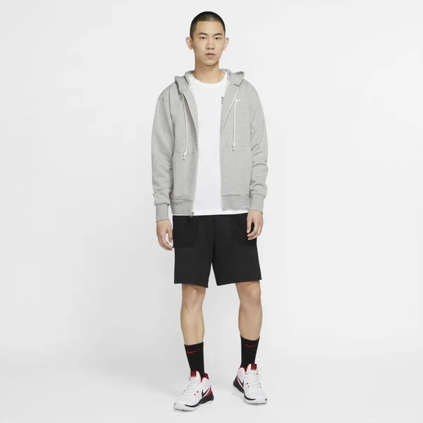 Nike Men's Dri-Fit Standard Issue Full-Zip Basketball Hoodie - Small, Dark Grey Heather