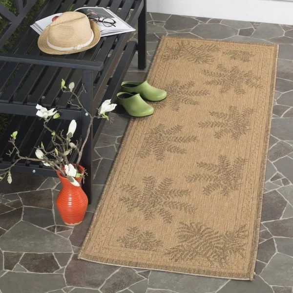 Safavieh Courtyard Natural/Gold 8 ft. x 11 ft. Indoor/Outdoor Area Rug