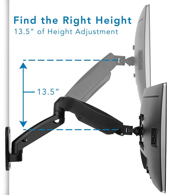 Single Monitor Wall Mount Arm - MI-765, Mount It!