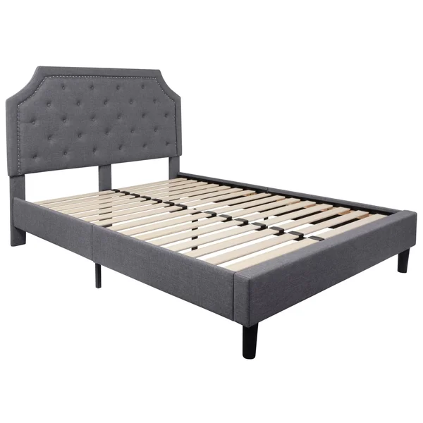 Flash Furniture Brighton Queen Platform Bed, Light Gray