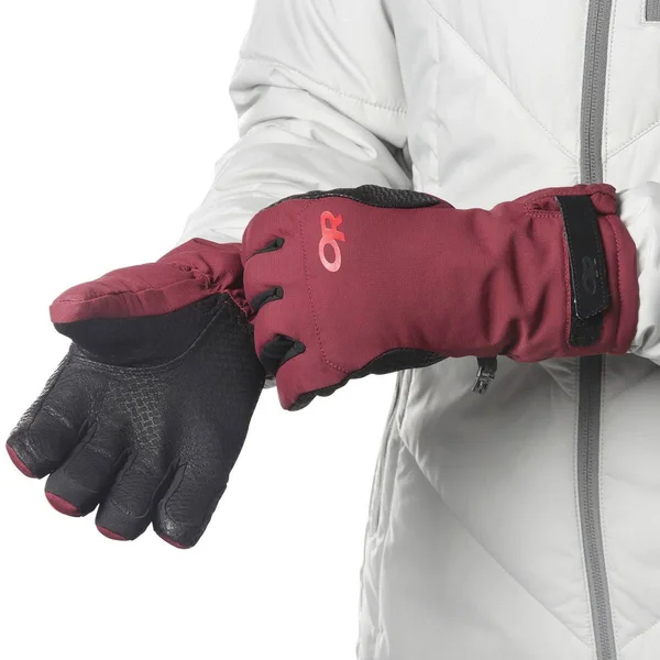 Outdoor Research Ouray Ice Gloves Women's Small Black/tomato